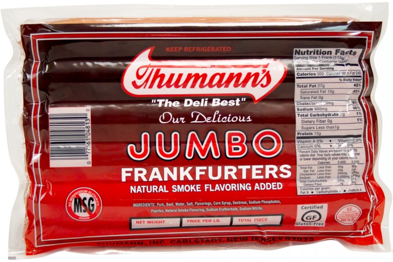 Thumann's Jumbo Pork and Beef  Franks